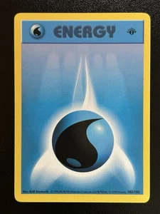 Wasser Energie Pokemon Karte WOTC 1. Edition Base Set Shadowless 102/102 NM (A) - Bild 1 von 6