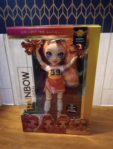 NEW Rainbow High Cheer Series 1 Poppy Rowan Orange Fashion Doll Cheerleader - Picture 1 of 7