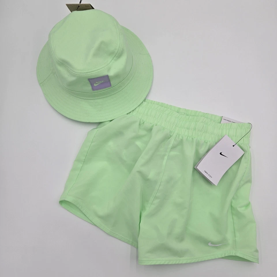 Nike One Kids Medium M Green Dri Fit Training Shorts