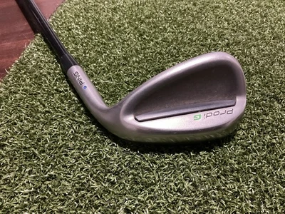 "Cuña Ping Prodi G 56* grados 12 rebotes punto azul grafito -rígida- 35""" Foto 1 de 4