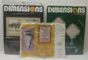 Dimensions 1330, Dimensions 8315, Creative Circle 1966 Lot of 3 Vintage X Stitch - Picture 1 of 4