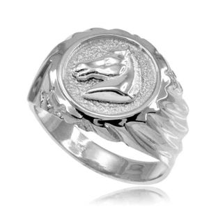 925 reines Sterlingsilber Pferdekopf Herrenring alle / jede Größe Made in USA - Bild 1 von 1
