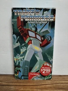 Transformers - Vol. 1: Prime Threat (VHS, 1999) Kid Rhino Blockbuster VARIANT  - Picture 1 of 4