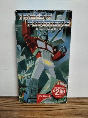 Transformers - Vol. 1: Prime Threat (VHS, 1999) Kid Rhino Blockbuster VARIANT  - Image 1 of 4