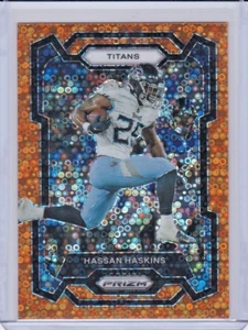 2023 PANINI PRIZM #285 HASSAN HASKINS ORANGE DISCO PRIZM TENNESSEE TITANS - Picture 1 of 2