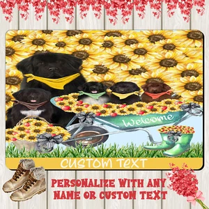 Newfoundland Dog Floor Mat Personalize Anti-Slip Pet Door Mat Indoor Outdoor NWT - Picture 1 of 30