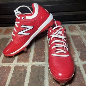 New Balance 4040v5 Metal Baseball Cleats Red L4040TR5 Men's Size 6.5 Game Ready - Picture 1 of 12