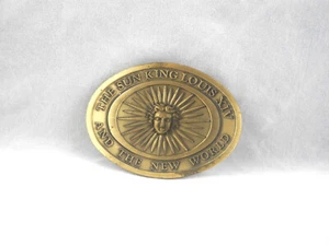 Der Sonnenkönig Ludwig XIV und die neue Welt Vintage Gürtelschnalle - Bild 1 von 3