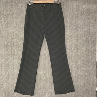 Theory Pants Womens 2 Dress Gray Career Trouser Low Rise Boot Pinstripe Ladies - Image 1 of 4
