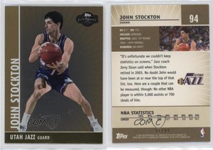 2008-09 Topps Co-Signers Gold Foil /99 John Stockton #94 HOF