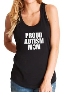 Tank Top Proud Autism Mom Shirt Gift for Mommy Autism Awareness Day Puzzle Piece - Picture 1 of 9