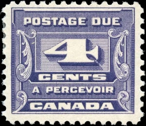 Canada Mint H F+ 4c Scott #J13 1933  3rd Issue Postage Due Stamp - Bild 1 von 2