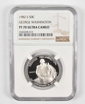 1982-S PF70 George Washington Commemorative Half Dollar NGC Special Label - Image 1 of 4