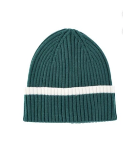 Time and Tru Damen grün rauch gestreift Rippstrick Bündchen Beanie Einheitsgröße neu mit Etikett - Bild 1 von 11