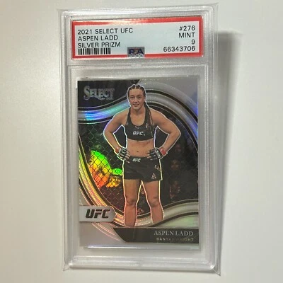 Aspen Ladd 2021 Panini Select UFC Octagonside Silver Prizm Card #276 PSA 9 MINT - Image 1 of 3