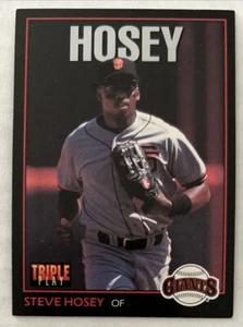 1993 Leaf Triple Play Steve Hosey Baseball Card #54 Giants OF VG O/C - Picture 1 of 2