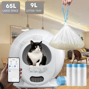 Cuccia per Gatti Toilette Autopulente 65L WIFI Controllo APP Più Gatti - Foto 1 di 15