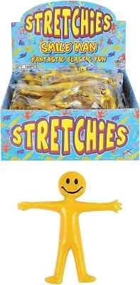 Stretchy Men Party Bag Fillers Birthday Boy Girl Smiley Stretchy Toy Game NEW - Image 1 of 4