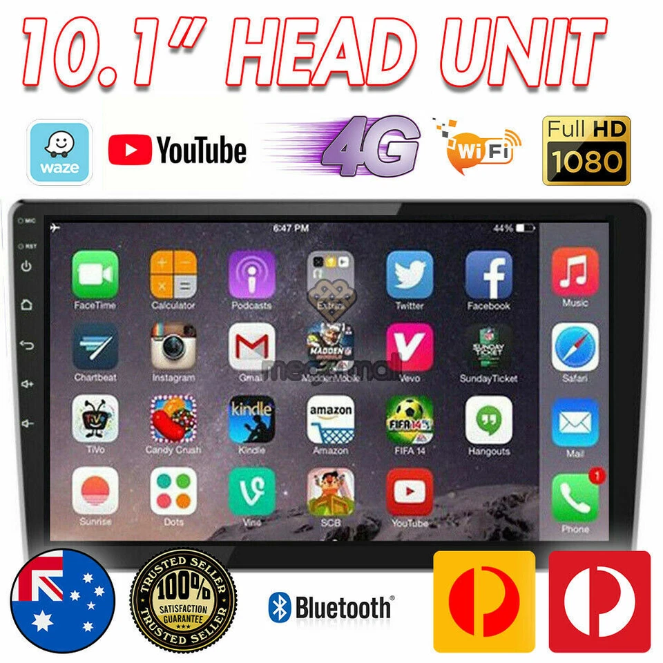 Android 10.1 Camera 2 Din No DVD Player Car Radio Stereo Head Unit GPS SAT NAV - Image 1 of 4