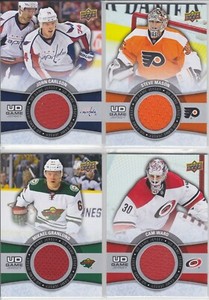 2015-16 Upper Deck Series 2 Hockey UD Game Jersey Lot 4 Carlson Ward Mason+