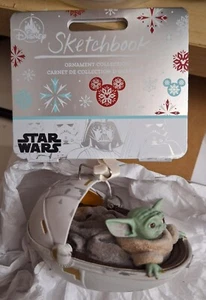 Disney - Star Wars Mandalorian The Child Baby Yoda Sketchbook Ornament NWT - Picture 1 of 1
