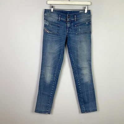 DIESEL Jeans Hushy Stretch Slim Ankle Length Women Size 27 Low Rise Y2K Denim - Image 1 of 4
