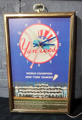 vintage World Champion New York Yankees Wall Clock Cover