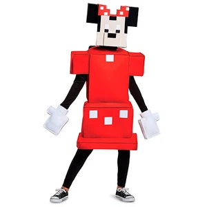 Disney Minnie Mouse Crossy Roads Halloween Costume + Mask Gloves Girls S M L - Picture 1 of 5