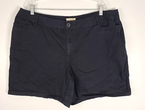 Pantaloncini corti St Johns Bay neri donna larghi 20 taglie forti chino casual estivi - Foto 1 di 10
