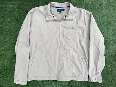 Chaqueta Polo Golf Ralph Lauren PullOver Talla XL Cortavientos Beige Tostado 1/2 Cremallera Foto 1 de 4
