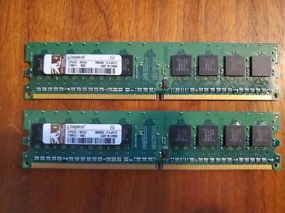 1GB Kingston PC2-4200 553MHZ 240-Pin SDRAM 512MB x 2 DIMMS KTF6761-INFA37 - Image 1 of 2