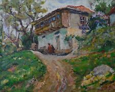 Vintage landscape, rustic painting, oil painting, vintage painting,impressionism