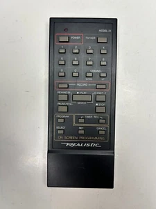 Realistic Model 21 TV / VCR Remote Control, Black - OEM for Model 21 VCR - Picture 1 of 2