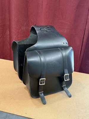 OEM Harley 91008-82C Leather Throw Over Saddlebags 82-22 Sportster Dyna Softail - Image 1 of 4
