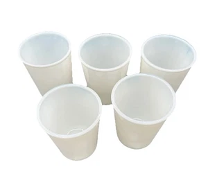 Vintage Tumblers Hazel Atlas Milk White Opalescent Ring Of Fire 3.5"T Qty-7 - Picture 1 of 11