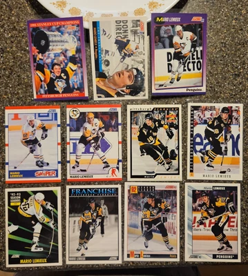 Score Mario Lemieux 11 Card Lot No Dups! - Image 1 of 2