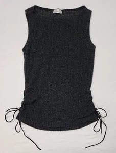 Charlotte Russe Vintage Women Chacoal Gray Slweveless Knitted Top - Picture 1 of 9