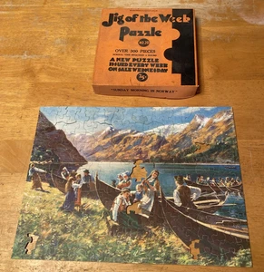 Antik Vintage Puzzle der Woche "Sunday Morning Norway" #28 - Bild 1 von 15