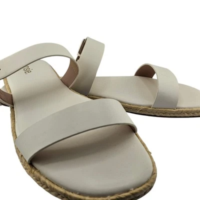 Sandalias Kensie Flora Off White Alpargata Forma Plana Talla 9.5M Para Mujer Usadas en Excelente Condición Foto 1 de 4