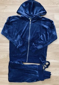 Felina Women’s Velour Full Zip Hoodie & Jogger set S Blue - Picture 1 of 8