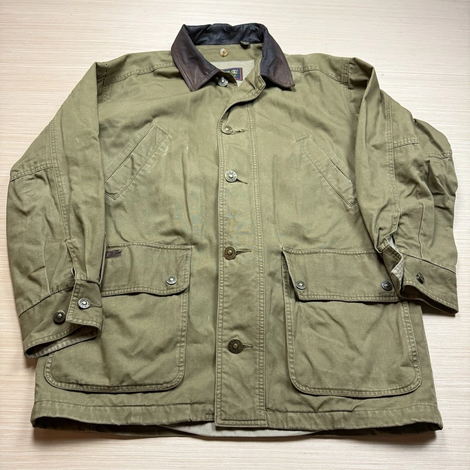Timberland Weathergear амбара пальто винтажный 90-х Y2K куртка M кожаный воротник Chore - Изображение 1 из 4