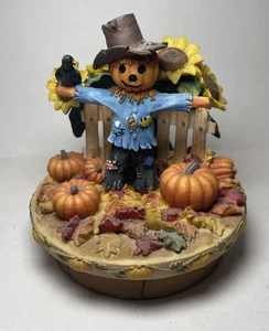 Our America Herbst Ernte Vogelscheuche Glas Kerzenaufsatz - Bild 1 von 8