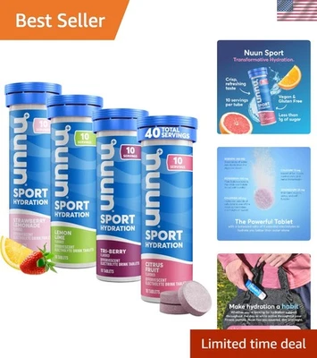 40 porções de comprimidos de eletrólitos efervescentes | e hidratação não transgênica - Imagem 1 de 4