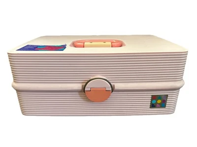 Vintage Caboodles makeup Carrying Case #2425 Two Carat Jewelry OrganizerFteeShip - Image 1 of 4