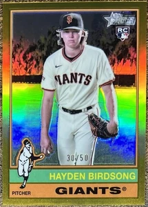 2025 Topps Heritage Hayden Birdsong Rookie Gold Refractor #30/50 Giants #324 - Imagen 1 de 2