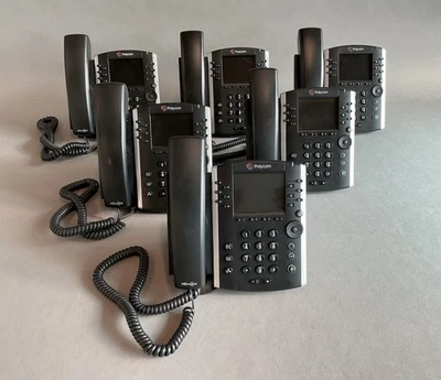 Lote de 6 Polycom VVX 411 Desktop VoIP Business Phone + Suporte – Gigabit, Voz HD - Imagem 1 de 4