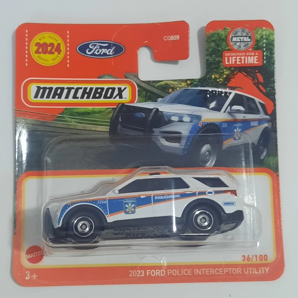 Matchbox Mattel 2024 2023 Ford Police Interceptor Utility 36/100 - Immagine 1 di 1