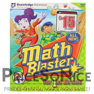 Math Blaster para 1er Grado (Windows/Mac, 1999) NUEVO - Imagen 1 de 2