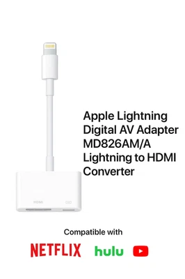 Genuine Apple Lightning to Digital AV Adapter (model MW2P3AM/A) HDMI & Lightning - Image 1 of 3