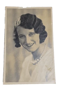 VNTG Original Photograph Used Post Card Black & White Pic 1950's Smiling Woman - Picture 1 of 2